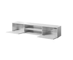 Laikiklis Cama Meble Televizoriaus Spintelė - 200x40x37 cm, Blizgi Balta