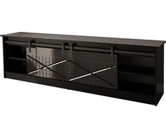 Laikiklis Cama Meble TV Spintelė - Granero 200x56,7x35 Juoda Blizgi
