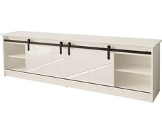 Laikiklis Cama Meble TV Spintelė - Granero 200x56,7x35 Balta/Blizgi Balta