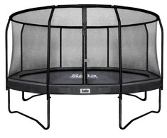 Batutas Salta Combo Premium Black Edition Ø366cm + apsauginis tinklas, Juodas