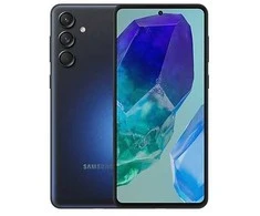 Samsung Galaxy | M55 | Tamsioji Mėlyna | 6,6 " | Super AMOLED+ | 1080 x 2400 pikselių | Qualcomm SM7450-AB | Snapdragon 7 Gen 1 (4 nm) | Vidinė RAM 8 GB | 128 GB | Micro SDXC (naudojamas bendras SIM lizdas) | Dvi SIM | Nano SIM | 3G |. 5G |. Antrinės kameros raiška 50 MP |