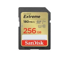 Atminties kortelė SanDisk Extreme SDXC 256 GB 180/130 MB/s UHS-I U3