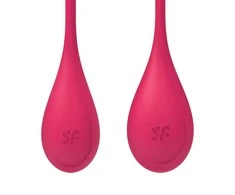 Satisfyer Fun Factory Yoni Power 1 Kegel Training Ball Set, Baltas &amp; Raudona, Silicone