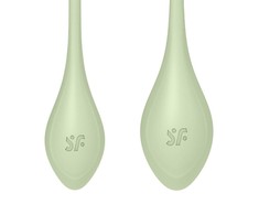Satisfyer Yoni Power 2 Pelvic Floor Training Set, Silicone, Žalias