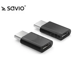 USB Adapteris - Savio AK-31 Micro USB Į USB-C Juodas