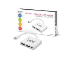 USB tipo C HDMI adapteris, USB 3.0, PD SAVIO AK-48