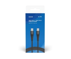 USB Kabelis - SAVIO CL-159 1m USB 2.0 Type C į Type C 480 Mbit/s Juodas