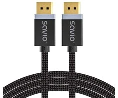 „DisplayPort Kabelis“ – SAVIO DisplayPort (M) V1.4, 3 m, CL-176