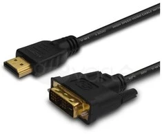 Savio cl-10 laidas (hdmi m - dvi-d m; 1,5 m; juodas)