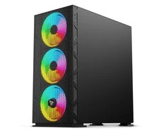Kompiuterio korpusas Savio Raptor X1, Tempered Glass, ARGB, Black