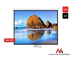 Projektoriaus ekranas Maclean MC-591 (Wall, rankinis pull down, 4:3)