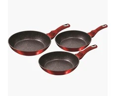 3 GRANITINĖS KELIŲ RINKINYS 20/24/28CM BERLINGER HAUS METALLIC BURGUNDY LINE BH-1288-NF