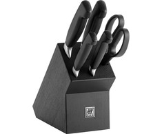 4 peilių rinkinys su bloku ZWILLING Four Star 35144-600-0, Juodas
