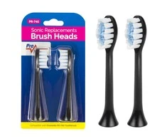 Atsarginių šepetėlių rinkinys PR-740 B Promedix, 2 vnt, juodas. PR-745 B
