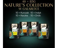 SHEBA Nature's Collection paukštienos skonio drebučiuose - paukštiena - suaugusioms katėms - šlapias kačių ėdalas - 40x85