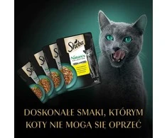 SHEBA Nature's Collection paukštienos skonio drebučiuose - paukštiena - suaugusioms katėms - šlapias kačių ėdalas - 40x85