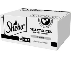 SHEBA Selection atrinkti gabalėliai paukštienos skonio padaže (120x85g) visavertis drėgnas kačių maistas