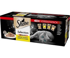SHEBA Selection atrinkti gabalėliai paukštienos skonio padaže (40x85g) visavertis drėgnas kačių maistas