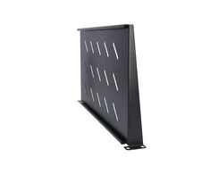 Extralink 1U 350mm Juoda | Lentyna | 19", skirta prie sienos tvirtinamoms spintelėms