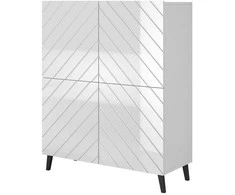 Cama Meble Knygų Lentyna - Abeto 100,5 X 40 X 121,5, Balta Blizgi