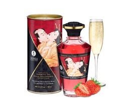 Shunga - Aphrodisiac Warming Oil Sparkling Strawberry Wine 100 ml