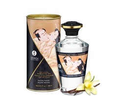 Shunga - Afrodiziako šildantis aliejus su vanile, fetišas, 100 ml