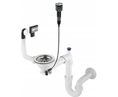 Sifonas granitinėms plautuvėms Deante Space-Saver ZXY_9982, Steel