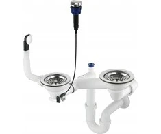 Sifonas granitinėms plautuvėms Deante Space-Saver ZXY_9973, Steel