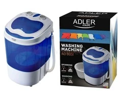 Adler | Skalbimo mašina | AD 8051 | Top loading | Skalbimo talpa 3kg | Unspecified RPM | Gylis 37 cm | Plotis 38 cm | Baltas/Mėlyna