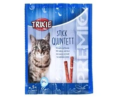 TRIXIE PREMIO Stick Quintett, salmon-trout, skanėstas katėms 5x5 g