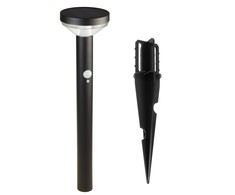 Lubinis šviestuvas Saulės LED lempa su Maclean jutikliu, juoda, IP44, 3 šviesos režimai, Li-ion 18650 baterija 3,7V 1200 mAh, įjungimo jutiklis, MCE465 B