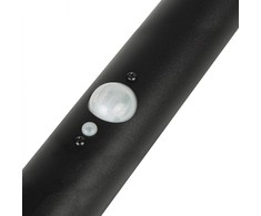 Lubinis šviestuvas Saulės LED lempa su Maclean jutikliu, juoda, IP44, 3 šviesos režimai, Li-ion 18650 baterija 3,7V 1200 mAh, įjungimo jutiklis, MCE465 B