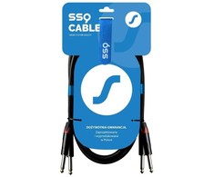 SOUND STATION QUALITY (SSQ) Jack SSQ JMJM3 – kabelis 2x lizdas mono, 6,3 mm - 2x lizdas mono, 6,3 mm, 3 m
