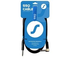 sound station quality (ssq) SSQ JMPJMK1 SS-1439 Cable Jack Mono - Jack Mono (90 degree angle) 1 m Juodas
