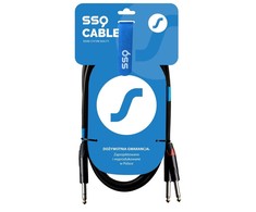 SOUND STATION QUALITY (SSQ) Garso stoties kokybė (ssq) SSQ JSJM1 SS-1452 Kabelis su stereo jungtimi - 2 mono jungtimis, 1 m Juodas