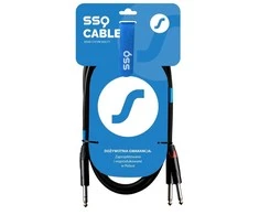 Garso stoties kokybė (ssq) SSQ JSJM2 SS-1453 Kabelis su stereo jungtimi - 2x mono jungtimi, 2 m Juodas