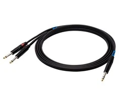 Garso stoties kokybė (ssq) SSQ JSJM2 SS-1453 Kabelis su stereo jungtimi - 2x mono jungtimi, 2 m Juodas