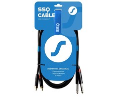 SOUND STATION QUALITY (SSQ) Garso stoties kokybė (ssq) SSQ RCAJM1 SS-1427 Kabelis 2x RCA - 2x Jack Mono 6,3 mm 1 m Juodas