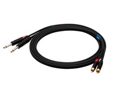 SOUND STATION QUALITY (SSQ) Garso stoties kokybė (ssq) SSQ RCAJM1 SS-1427 Kabelis 2x RCA - 2x Jack Mono 6,3 mm 1 m Juodas