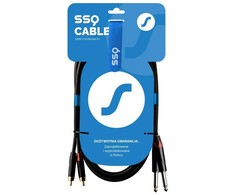SOUND STATION QUALITY (SSQ) Garso stoties kokybė (ssq) SSQ RCAJM5 - Kabelis 2x RCA - 2x Jack Mono 6,3 mm 3 m Juodas