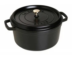 Staub Cocotte 12cm apvalus juodas, ketaus