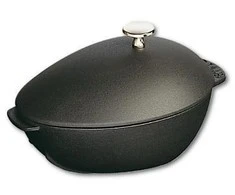 Staub kriauklinis vazonas 25 cm juodas