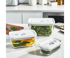 Stiklinių vakuuminių indų rinkinys ZWILLING Fresh &amp; Save, dydžiai: S/M/L, 3 vnt. komplekte
