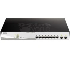 Šakotuvas D-Link jungiklis DGS-1210-10MP žiniatinklio valdymas, stalinis kompiuteris, 1 Gbps (RJ-45) jungčių kiekis 8, SFP jungčių kiekis 2, PoE+ jungčių kiekis 8, maitinimo tipas vienvietis