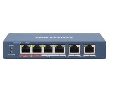 Hikvision DS-3E0106HP-E Network Links Unmanaged Fast Ethernet (10/100) PoE Support Mėlyna