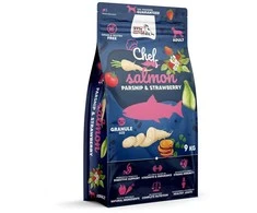 Sausas Šunų Maistas - Syta Micha Chef Lašiša, Pastarnokas, Braškė 9 Kg
