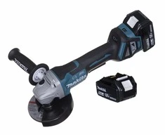 MAKITA KAMPACINIS ŠLIMUOTUVAS 18V‐125mm 2 x 5,0Ah LI-ION BEŠEPEČIŲ DĖKLAS MAKPAC DGA518RTJU