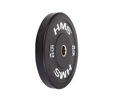 Olimpinis guminis svoris HMS BBR juodas - 15 kg