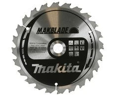 Makita T.C.T. pjūklas MAKBLADE 190X2.2X20mm 5° T24 B-08894 T.C.T • 190 x20 mm • T24 • 5° • Medienai