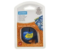 Dymo Juostelė LETRATAG, plastikinė, 12x4mm.